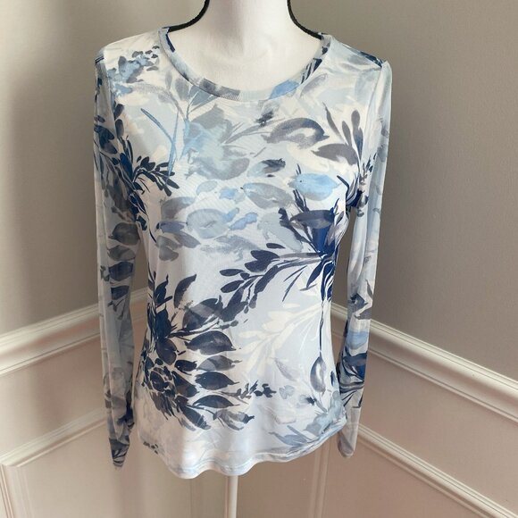 Calvin Klein Boho Hippie Sheer Floral Tee size Medium - Picture 1 of 6